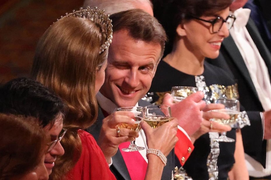Emmanuel Macron y Kate Middleton / Foto: Ludovic Marin - AFP