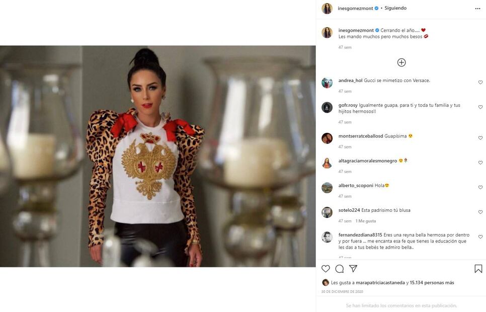 Inés Gómez Mont: el extravagante suéter que usó en la última Navidad