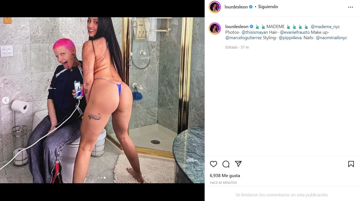 Lourdes León, hija de Madonna, reta a Instagram y posa topless con la lencería más diminuta