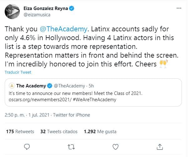 Eiza González y Luis Gerardo Méndez formarán parte de la Academia que otorga los Oscar