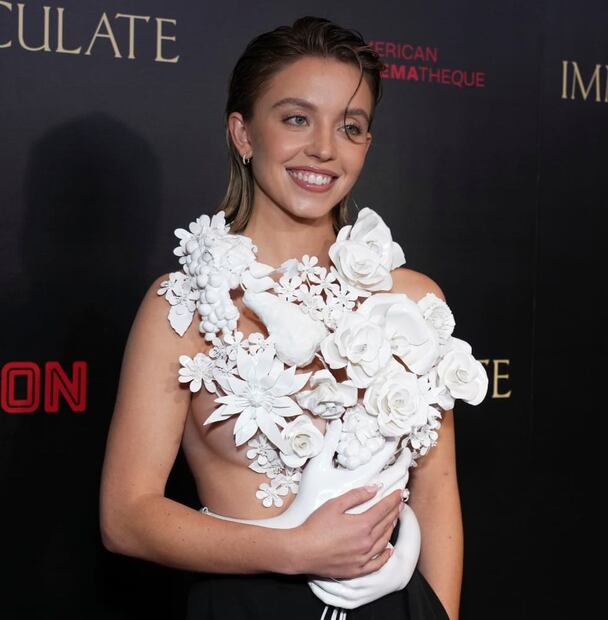 Sydney Sweeney en el estreno de la película 'Immaculate' en Los Ángeles / AFP