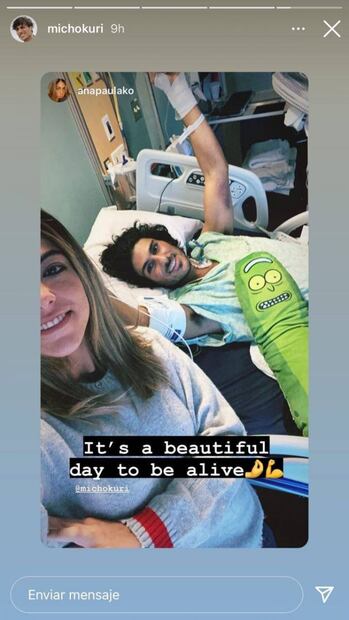 “Un buen día para estar vivo”: Micho Kuri recibe visita de su hermana en el hospital