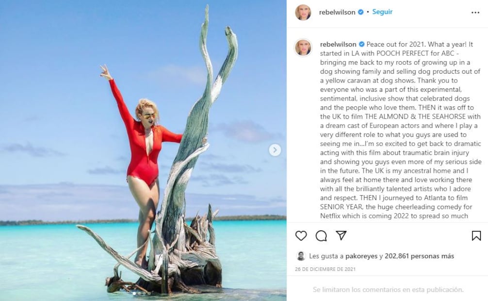 Rebel Wilson impacta en ropa deportiva con foto muy inspiradora