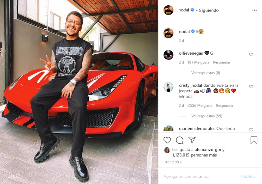 Nodal confirma que su Ferrari estuvo involucrado en accidente