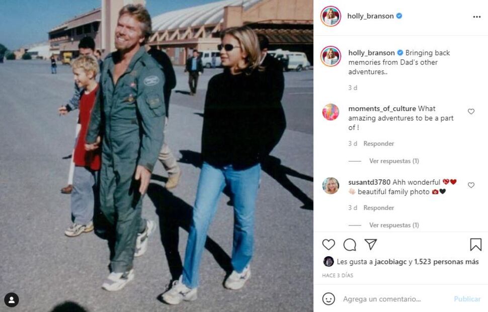 Holly, hija de Richard Branson, se identificó como un niño en su infancia