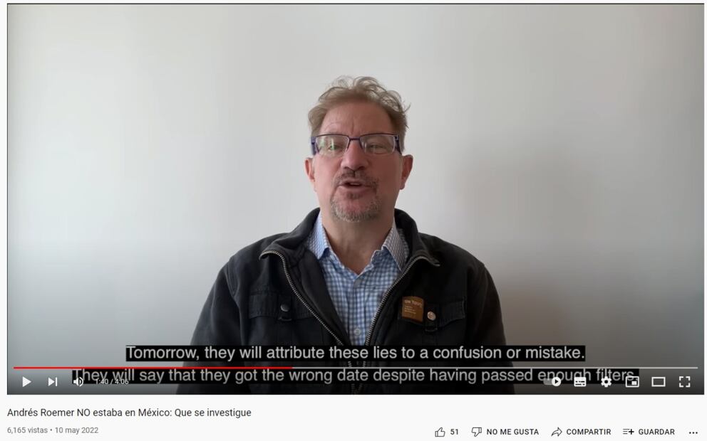 Andrés Roemer reaparece desaliñado en video y se defiende de acusaciones 