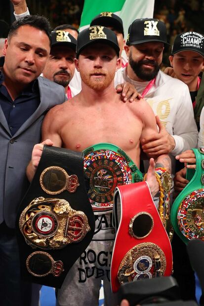 Estas son las 2 marcas que patrocinaron al "Canelo" en la noche de box contra Daniel Jacobs