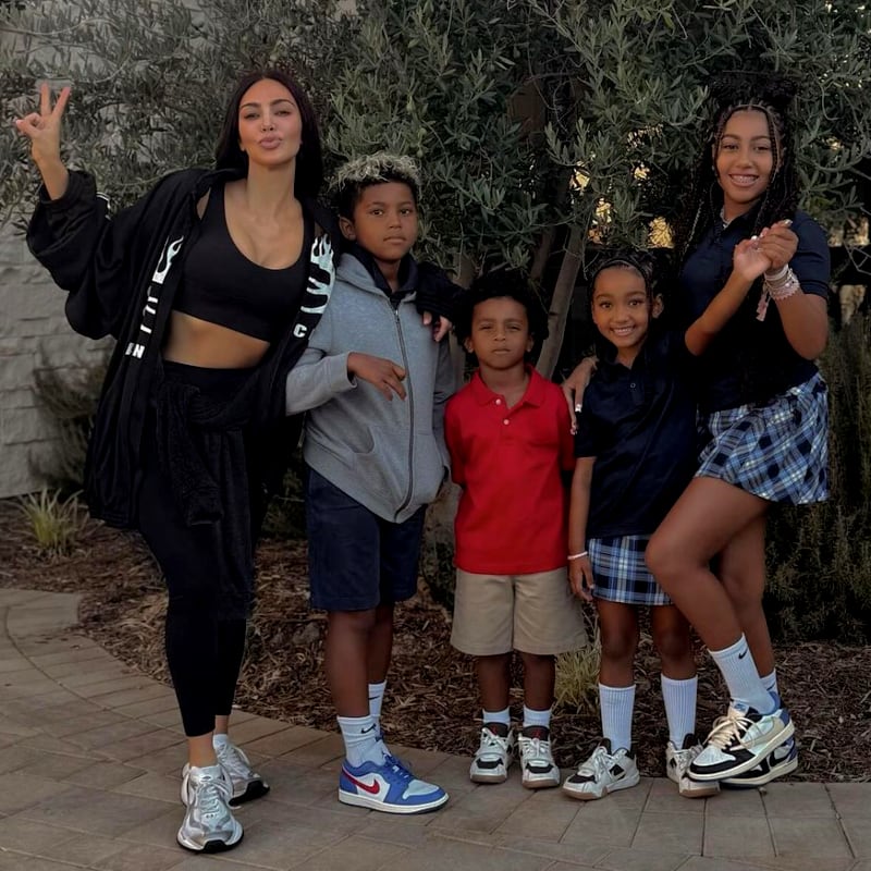 Kim Kardashian junto a sus hijos / Foto: Instagram
