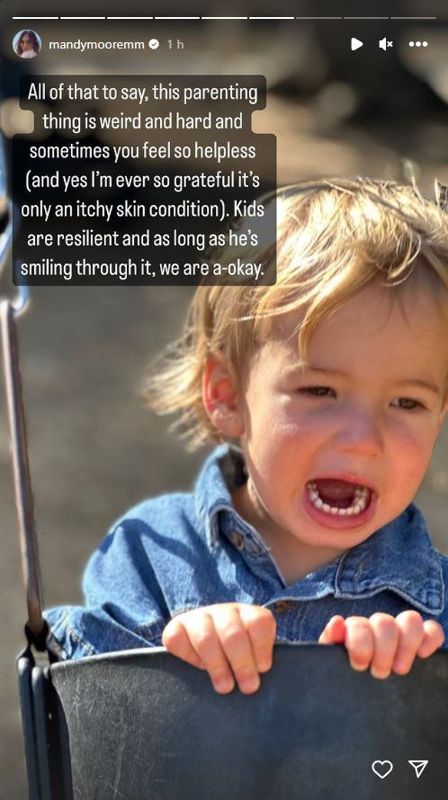 Gus, hijo de Mandy Moore / Instagram