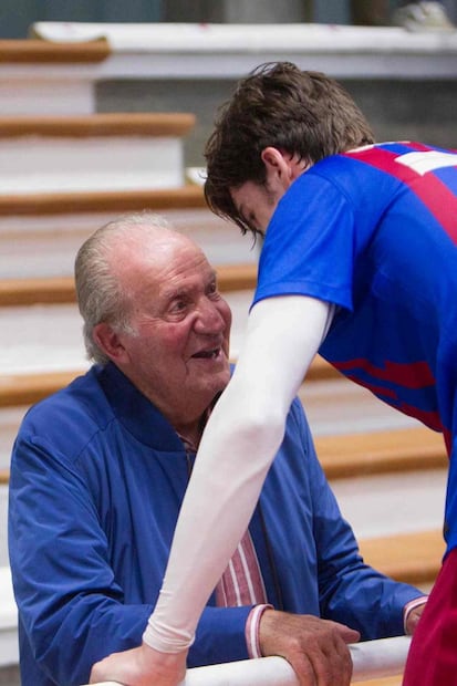 El rey Juan Carlos I de España se encontró con su nieto Pablo Urdangarin