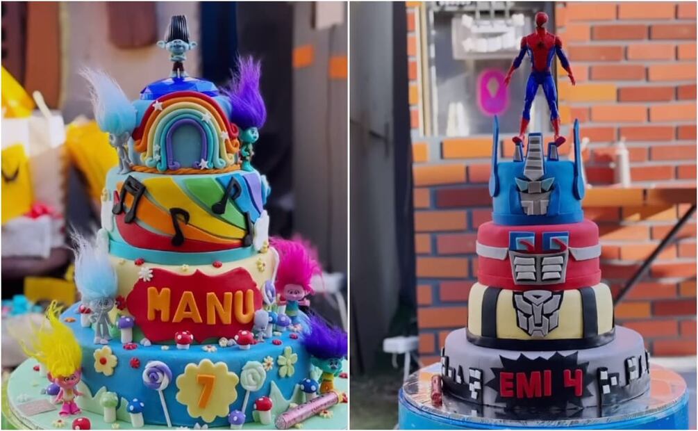 Los pasteles de cumpleaños de Manu y Emi Velasco / Instagram