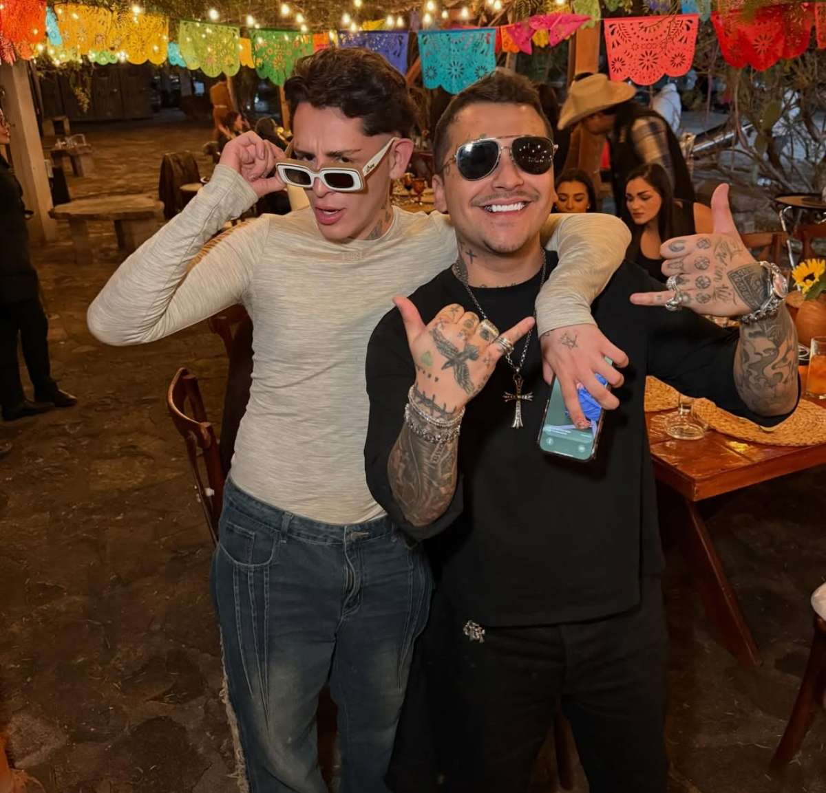 Así celebró su cumpleaños Christian Nodal / Foto: Instagram @papikunno