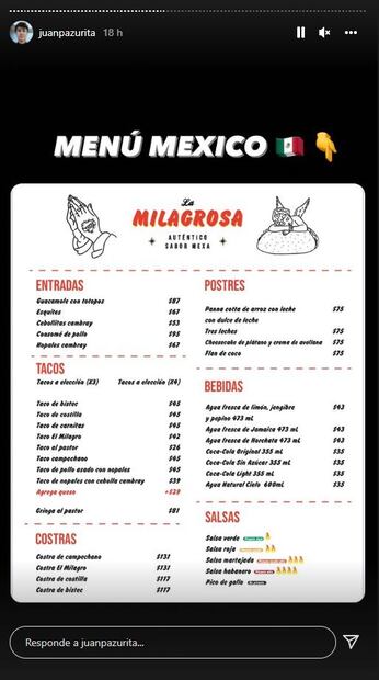 Critican a Juanpa Zurita por vender tacos a 45 pesos