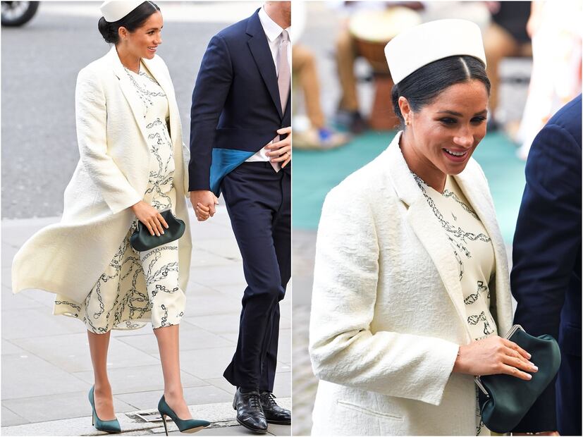 El look de la familia real de Inglaterra en Commonwealth Day; Kate y Meghan espectaculares