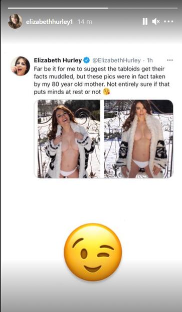 Mamá de Elizabeth Hurley, la autora de sus sensuales fotos topless