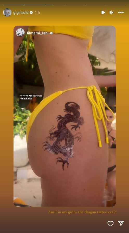 El nuevo 'tatuaje' de Gigi Hadid / Instagram