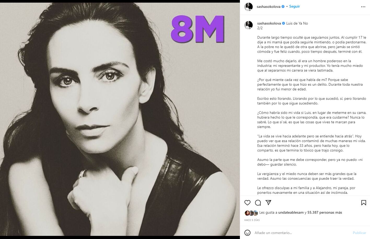 Felicia Mercado apoya a Luis de Llano y cuestiona actitud de Sasha Sokol