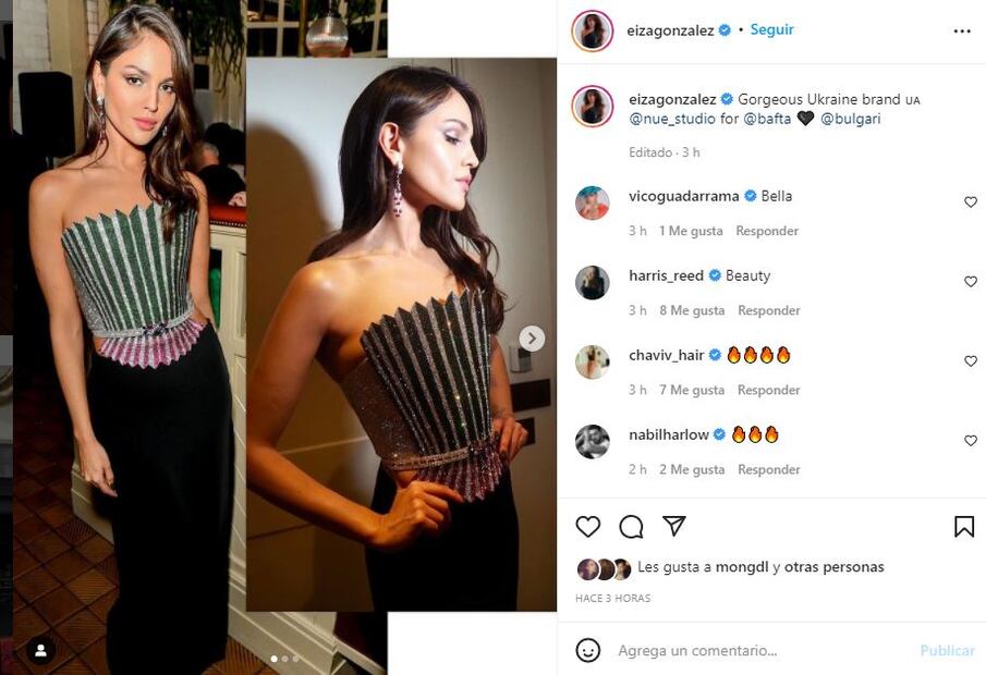 Eiza González y su corsé de diamantes a favor de una buena causa