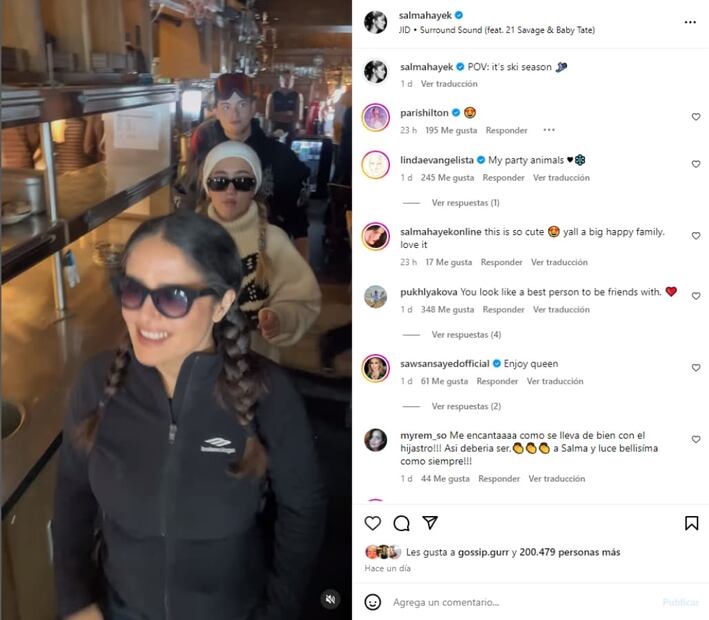 Las vacaciones de Salma Hayek, su hija Valentina Paloma y Augustin James / Instagram