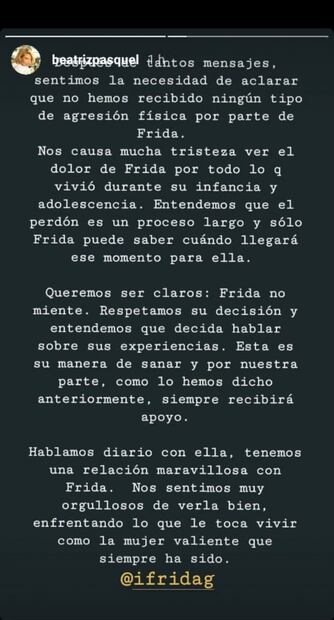 "Frida no miente", la contundente respuesta de Beatriz Pasquel sobre problema con la Guzmán