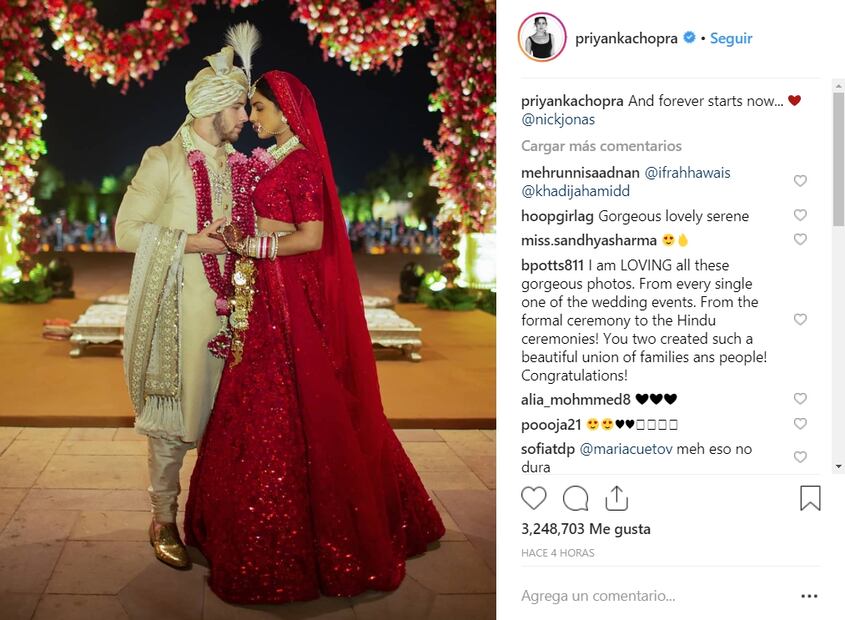 Todos los detalles de los impresionantes vestidos de novia de Priyanka Chopra