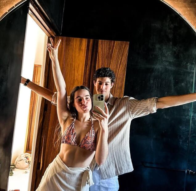 María, hija de Dominika Paleta, con su novio / Foto: Instagram