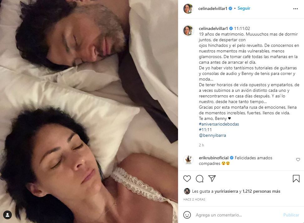 Celina del Villar y Benny Ibarra cumplen 19 años de casados