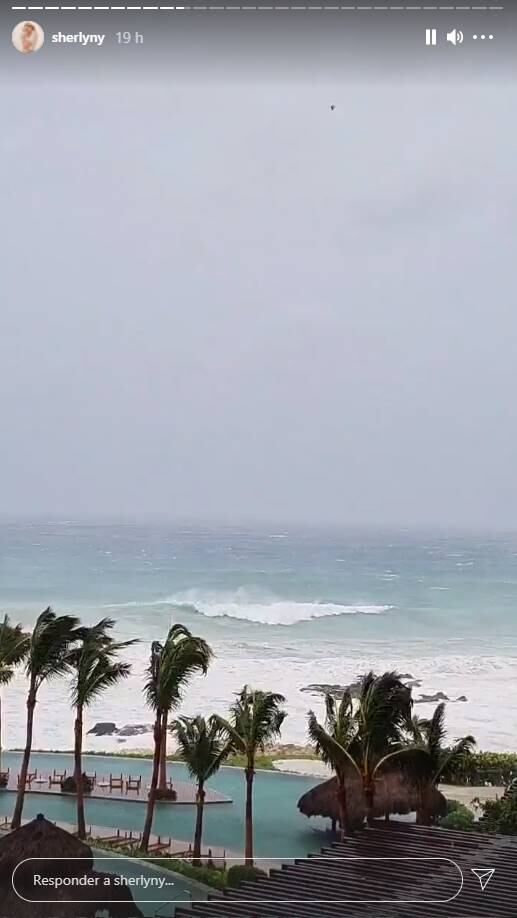 Sherlyn y su hijo André atrapados en Los Cabos por huracán Olaf