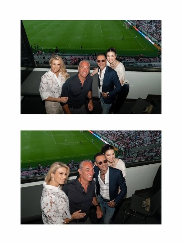 María Elena Torruco, Carlos Slim Domit, Marc Anthony y Nadia Ferreira / Foto: Instagram