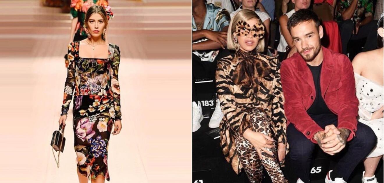 Cardi B en el desfile de Dolce & Gabbana en el que Michelle Salas brilló 