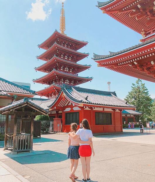 El viaje a Japón de Andrea Legarreta y sus hijas