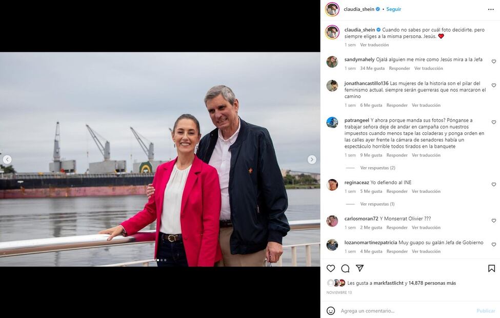 Claudia Sheinbaum anuncia boda con Jesús María Tarriba Unger, físico de la UNAM