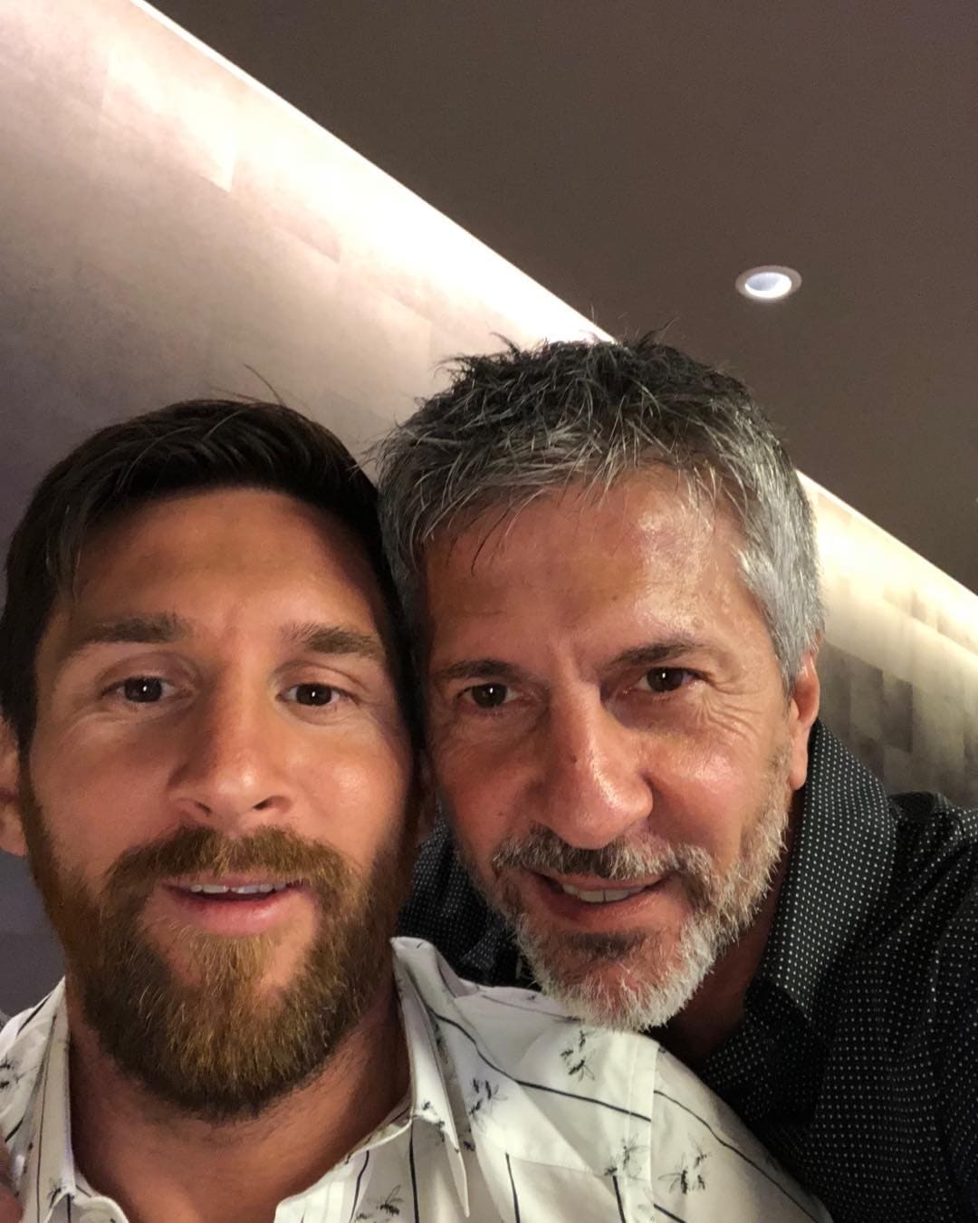 Lionel Messi y Jorge Messi. (Foto: Instagram)