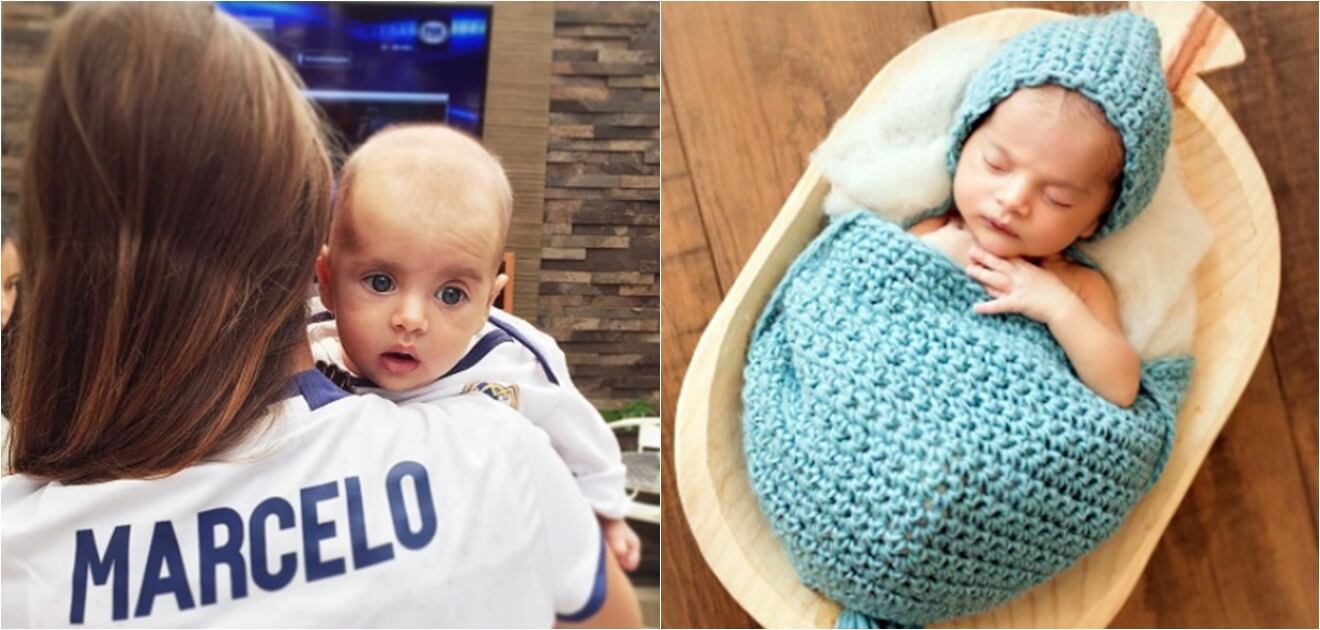 <p>Michelle Renaud posó con su esposo para la primera sesión de fotos de su bebé Marcelo. <strong>(Fotos: Instagram)</strong></p>
