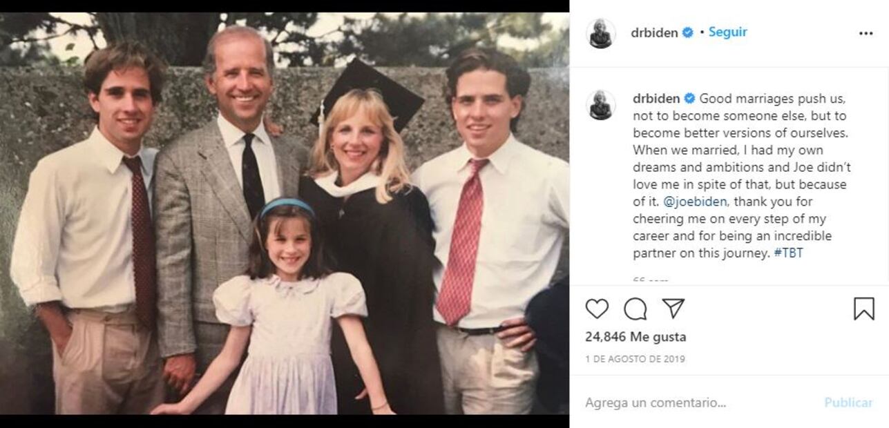 La historia de amor de Joe Biden y Jill Biden