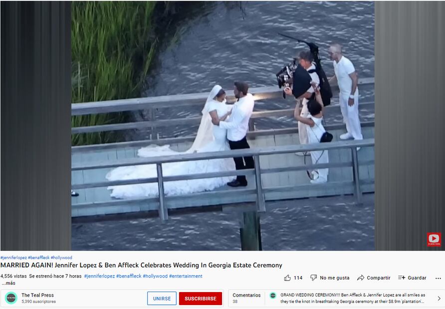 La boda soñada de Jennifer Lopez y Ben Affleck