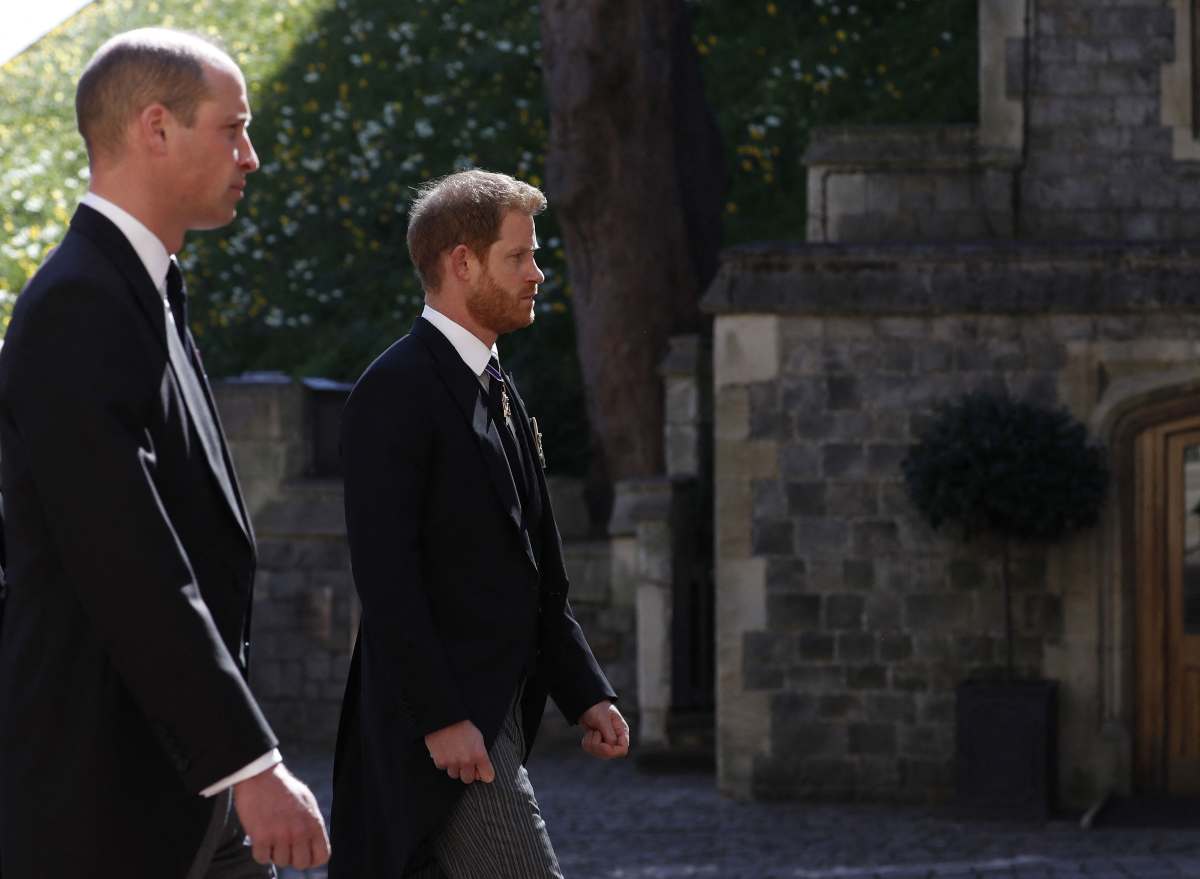 William y Harry reunidos en el funeral de su abuelo Felipe de Edimburgo / Foto: AFP 