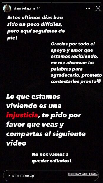 Hija de Héctor Parra le dedica emotivo mensaje en el Día del Padre