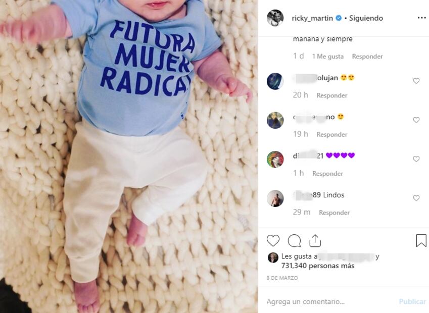 Ella es Lucía, la hija de Ricky Martin