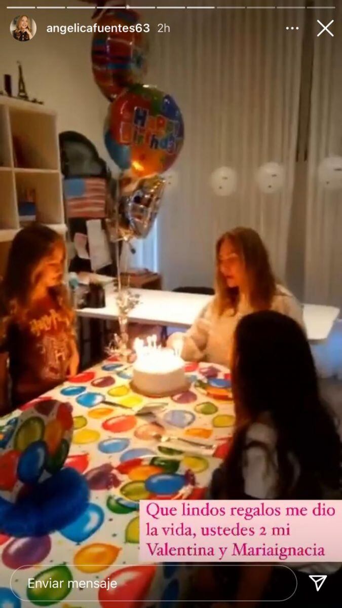Angélica Fuentes: Así la celebran sus hijas en su cumpleaños