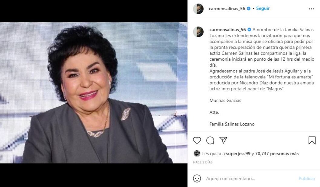 Carmen Salinas: nombró a todos sus herederos en su testamento