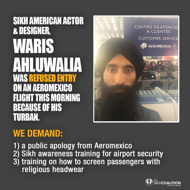 Aeroméxico le niega el servicio al primer modelo sikh de Gap
