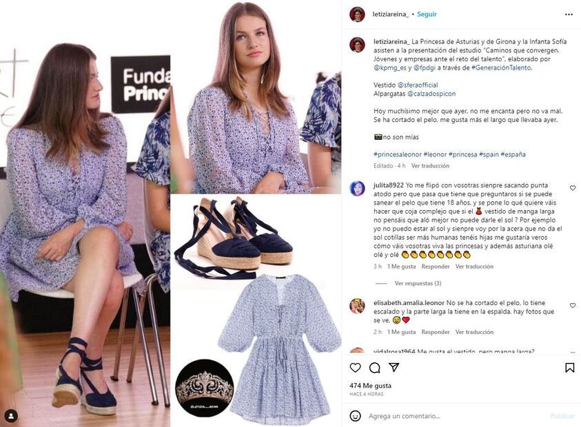 Leonor de España, la primera en la línea sucesoria al trono español / Instagram