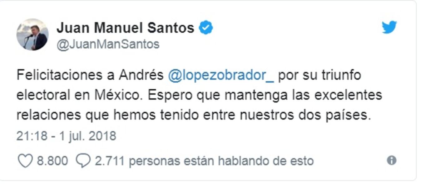 ¿Qué presidentes del mundo felicitaron a AMLO por su victoria?