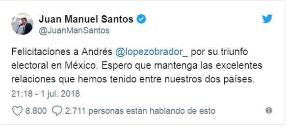 ¿Qué presidentes del mundo felicitaron a AMLO por su victoria?