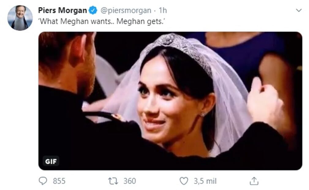 Piers Morgan: "Meghan Markle separó a Harry de William y ahora lo separó de la Familia Real" 
