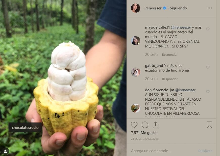 Irene Esser, supuesta novia del hijo de AMLO, fan  de  Chocolates Rocío
