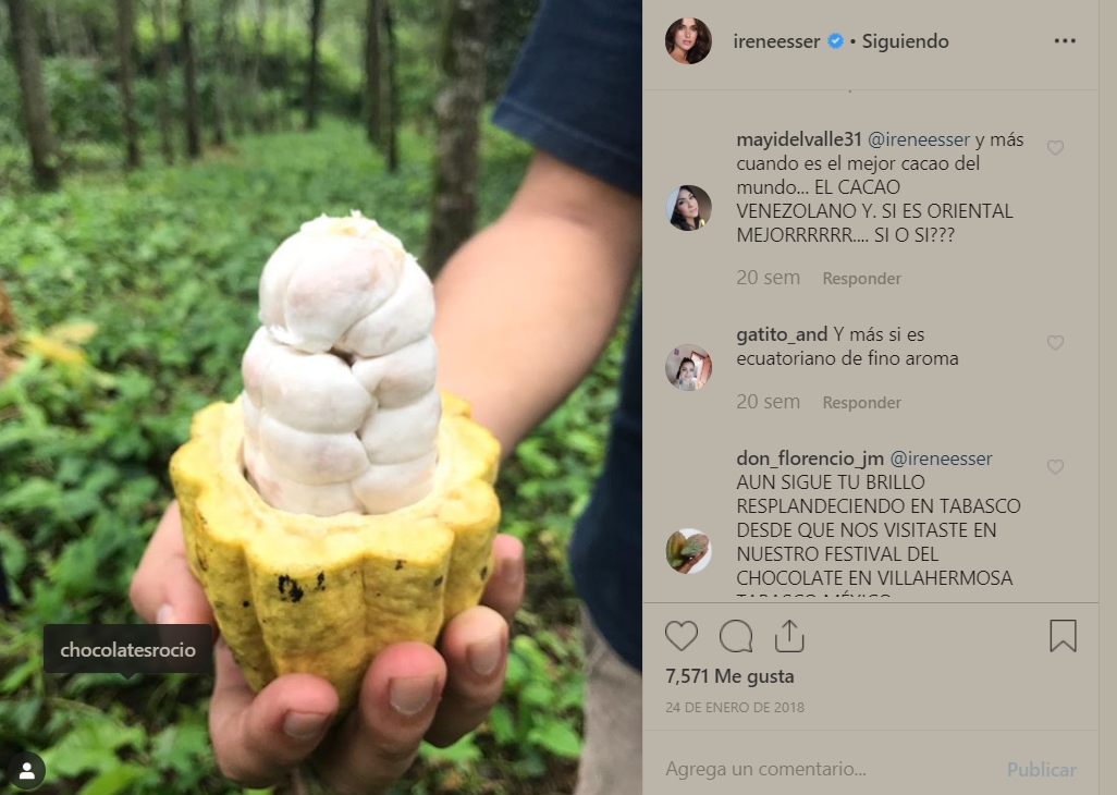 Irene Esser, supuesta novia del hijo de AMLO, fan  de  Chocolates Rocío