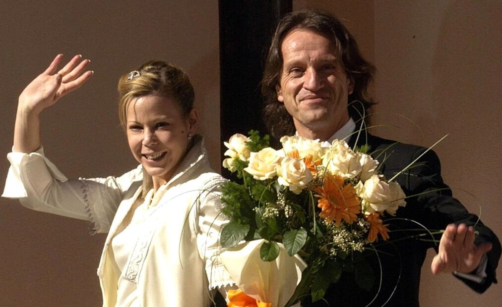 Kalina de Bulgaria con su esposo Kitin Munoz Valcarce en 2002 / Foto: AFP