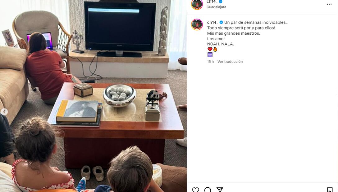 Noah y Nala disfrutaron de días junto a su papá/Instagram